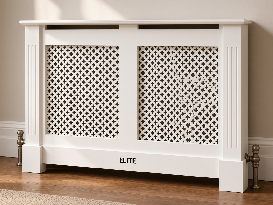 The Elite radiator cover – white with decorative grille